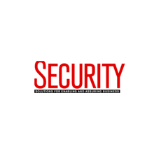 logo for security magazine, red with white background