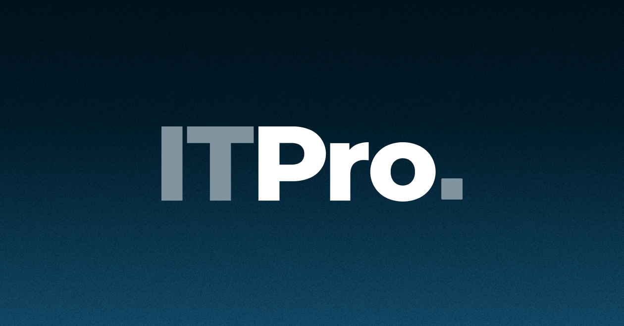Logo for IT pro in light blue and white writing